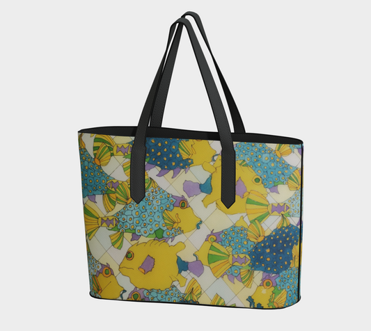 VEGAN LEATHER FISHWORKS  TOTE BAG