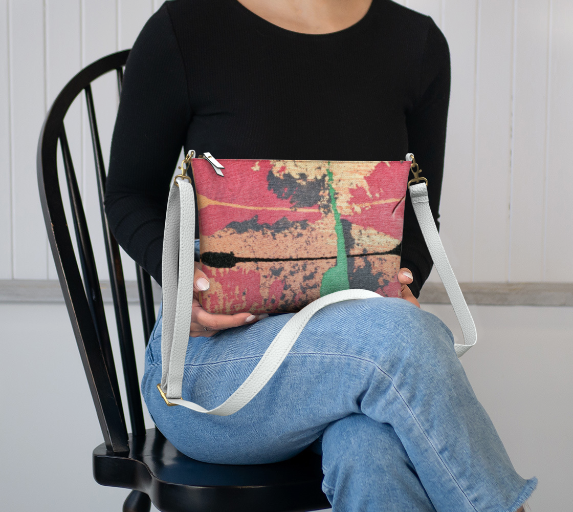 ROSE QUARTZ ONYX CROSSBODY BAG