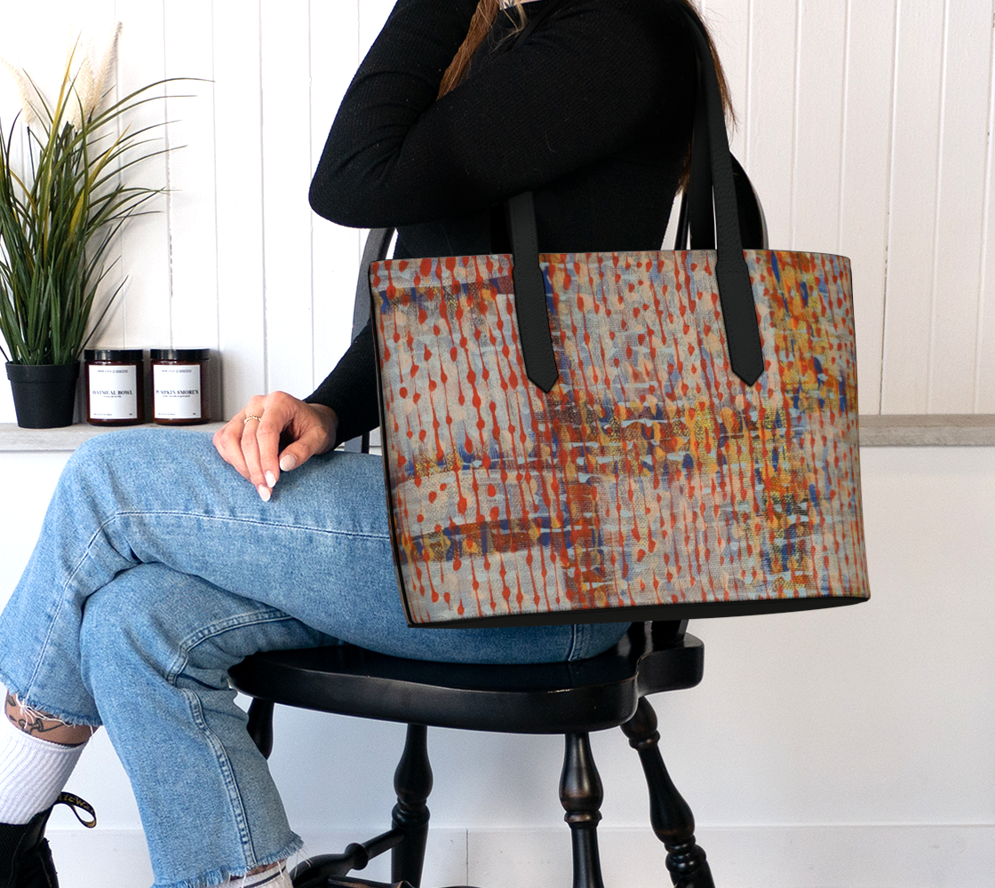 CINNABAR VEGAN LEATHER TOTE