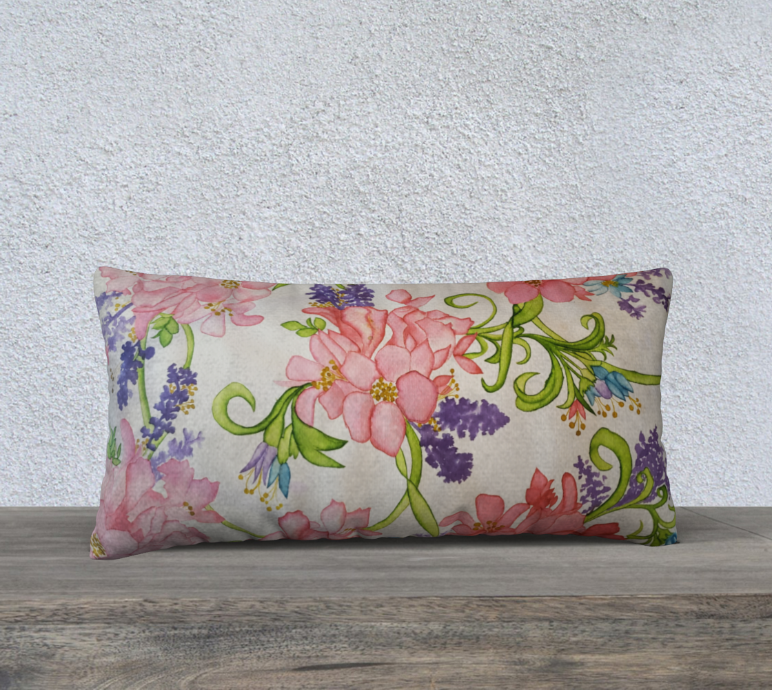 ROSEY PERIWINKLE PILLOW