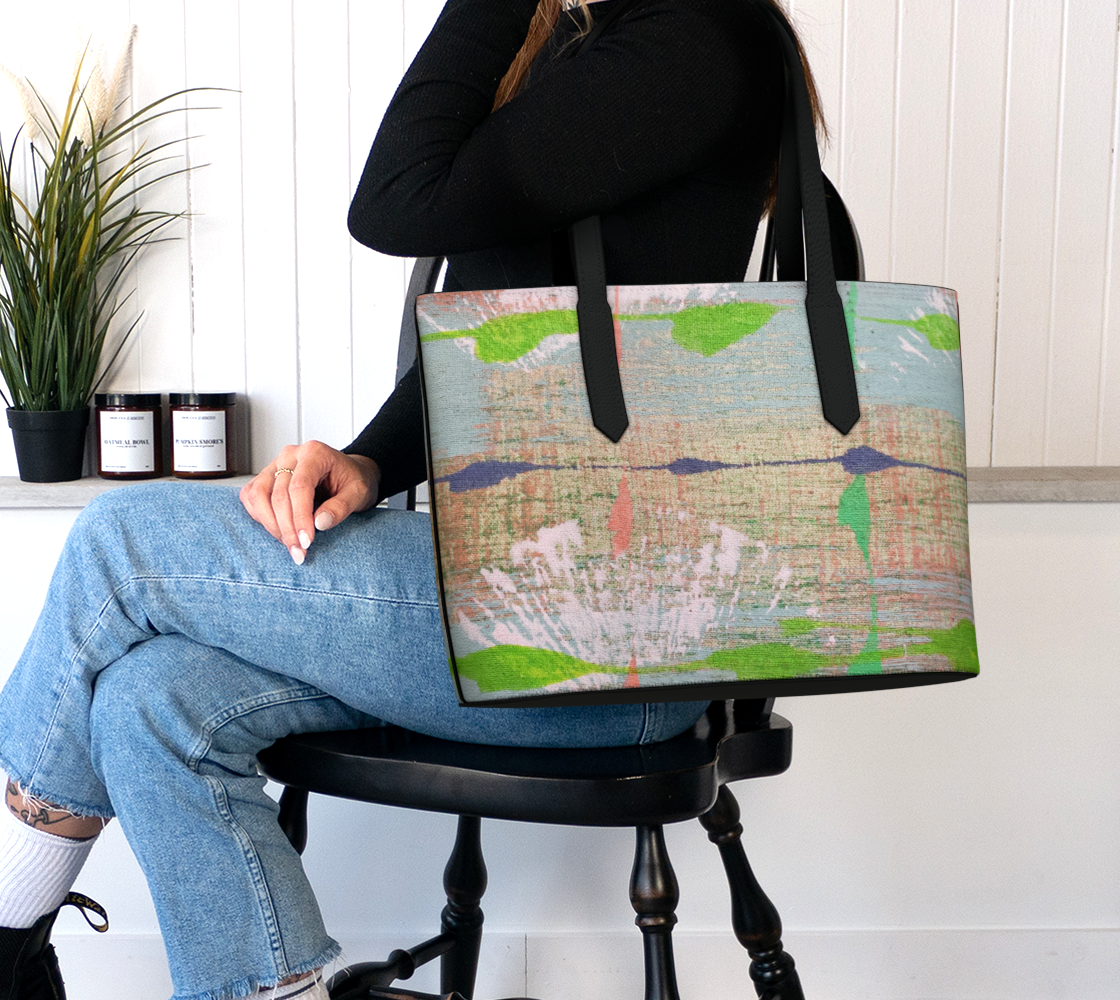 SANDSTONE VEGAN LEATHER TOTE
