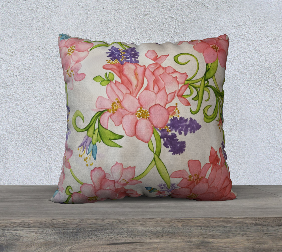ROSEY PERIWINKLE PILLOW