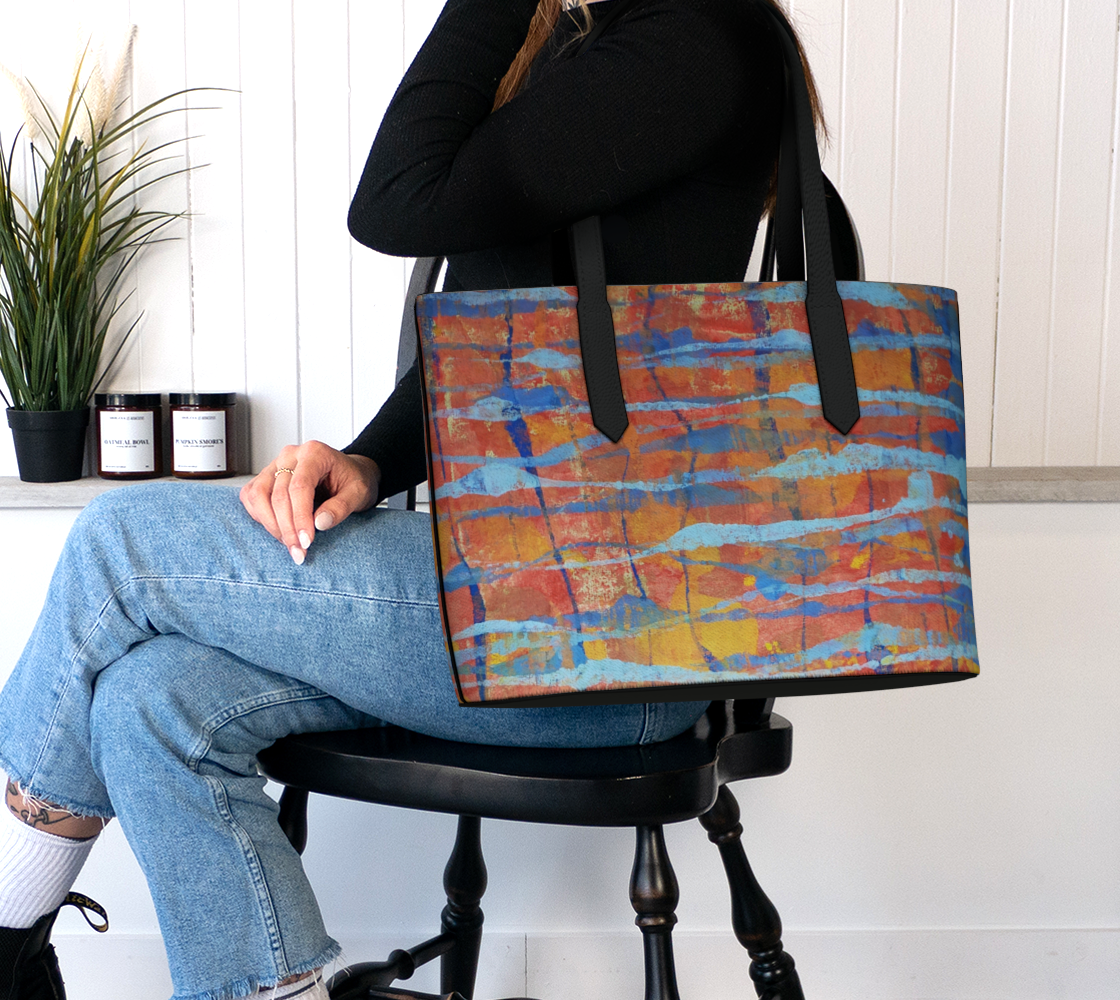CITRINE VEGAN LEATHER TOTE