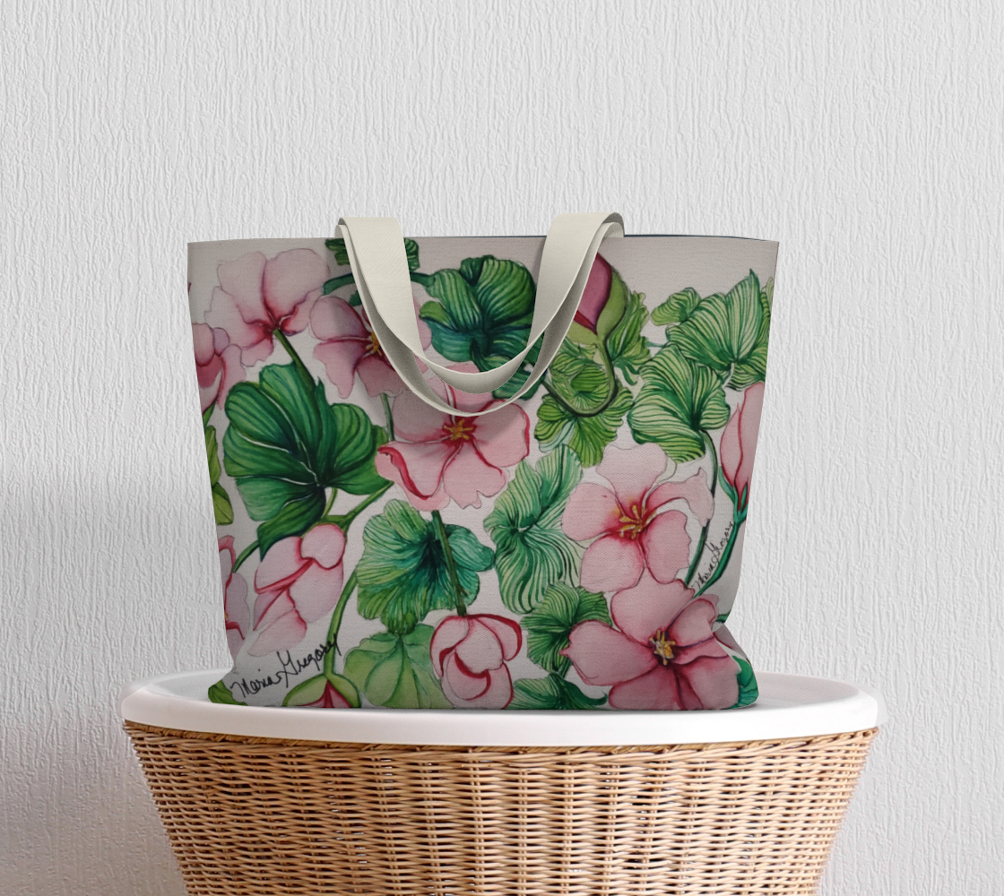 SPRING GERANIUM MARKET TOTE