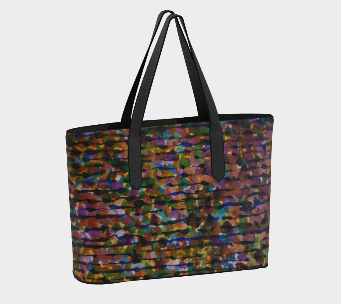 BLUE LAPIS VEGAN LEATHER TOTE