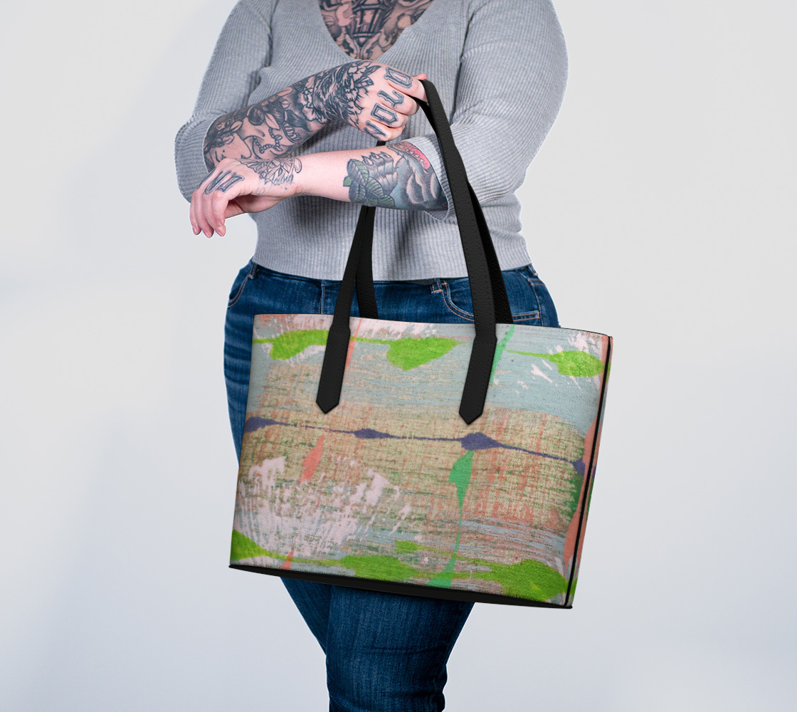 SANDSTONE VEGAN LEATHER TOTE