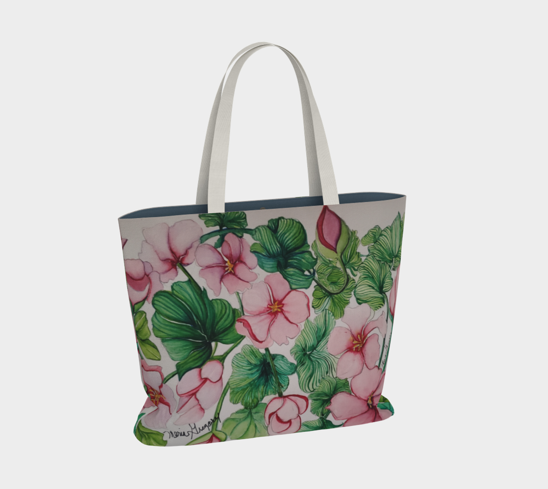 SPRING GERANIUM MARKET TOTE
