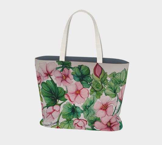 SPRING GERANIUM MARKET TOTE