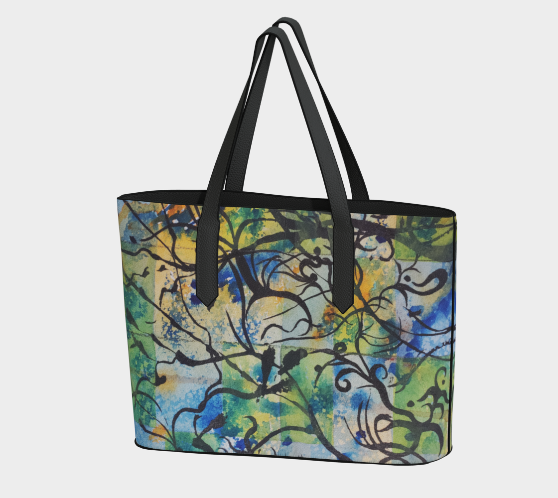 SERPENTINE VEGAN LEATHER TOTE