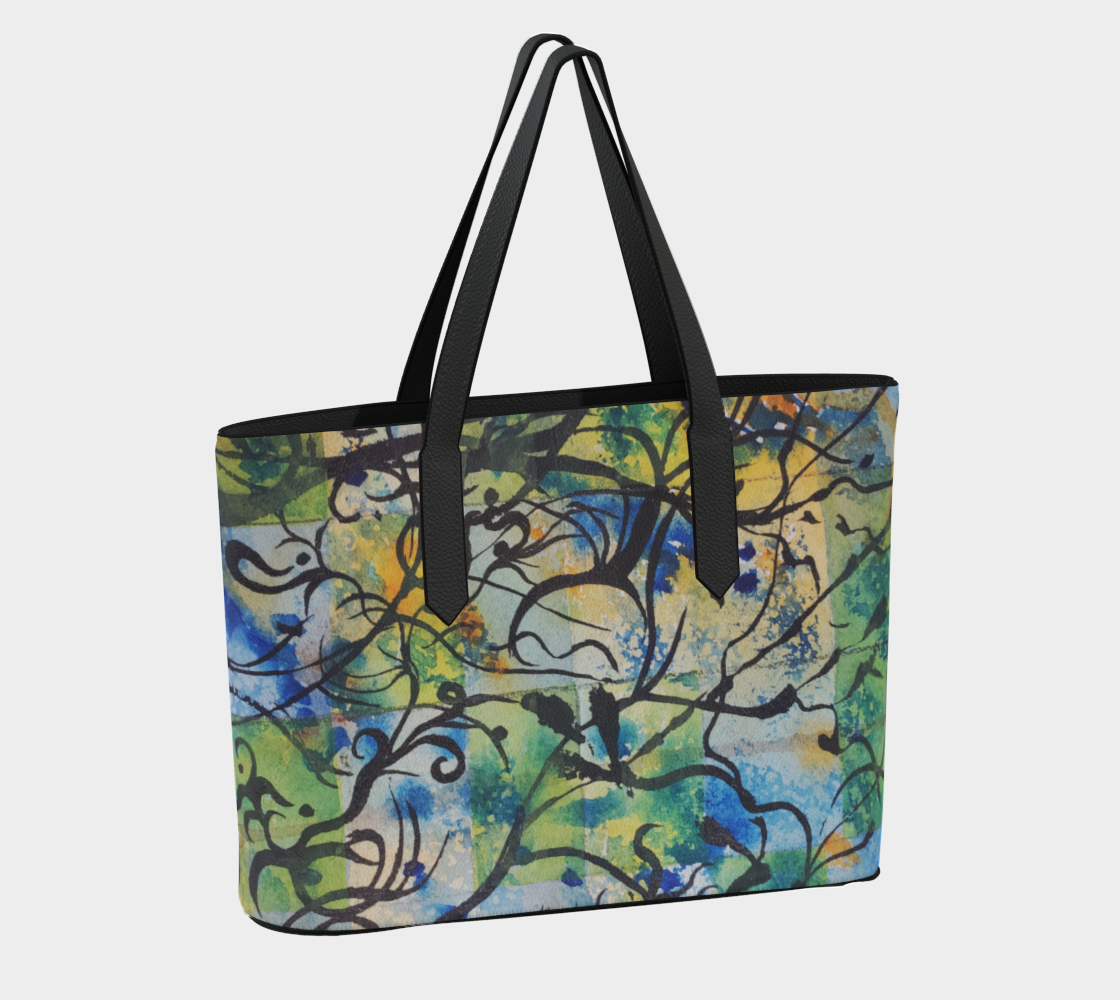 SERPENTINE VEGAN LEATHER TOTE