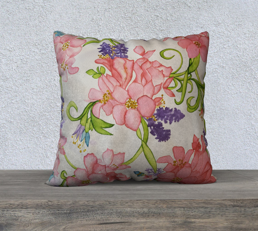 ROSEY PERIWINKLE PILLOW